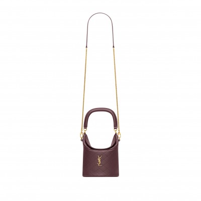 YSL GABY BUCKET BAG IN LAMBSKIN 7639611EL076195 (18*15*13cm)